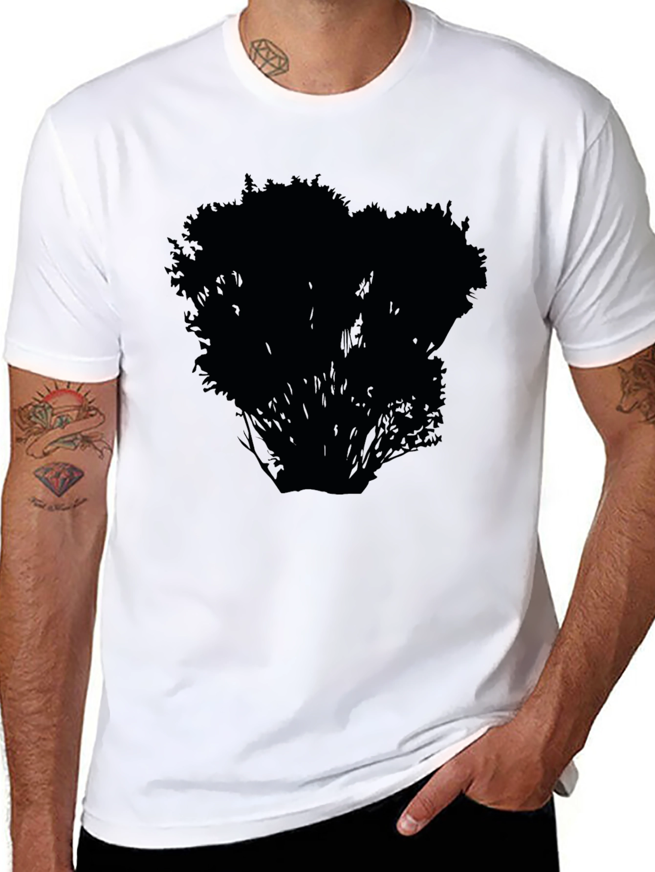 Silhouette Tree Black Graphic Tee