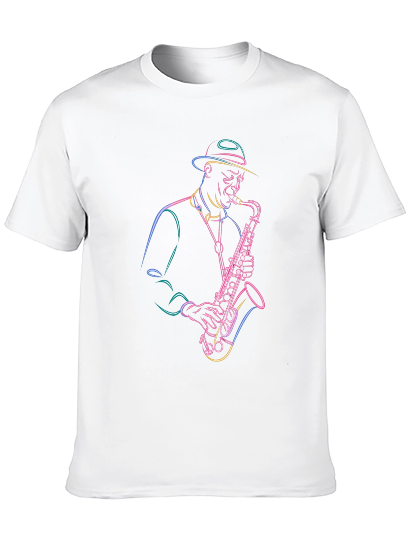 Neon Sax Player Graphic Tee