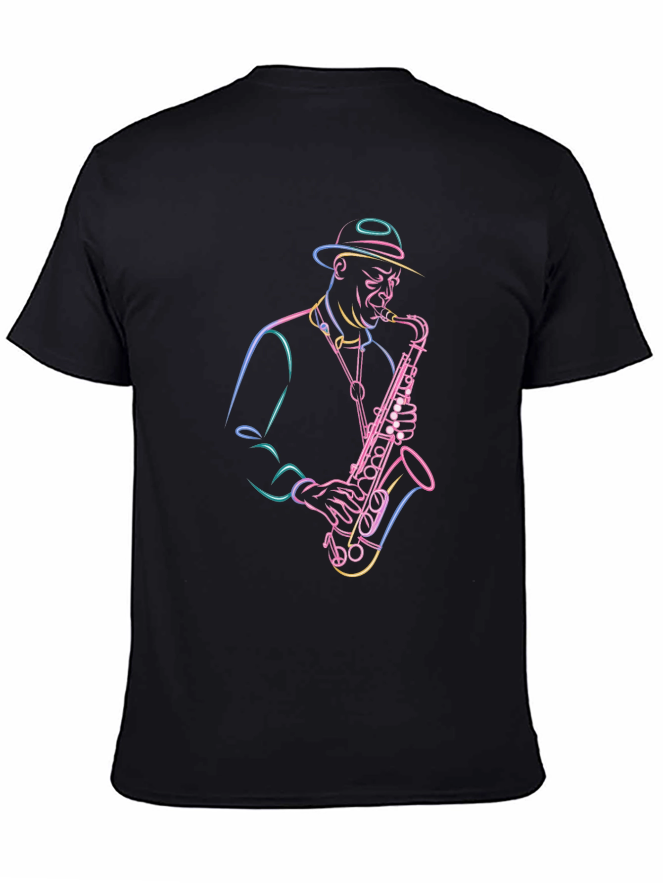 Neon Sax Player Graphic Tee