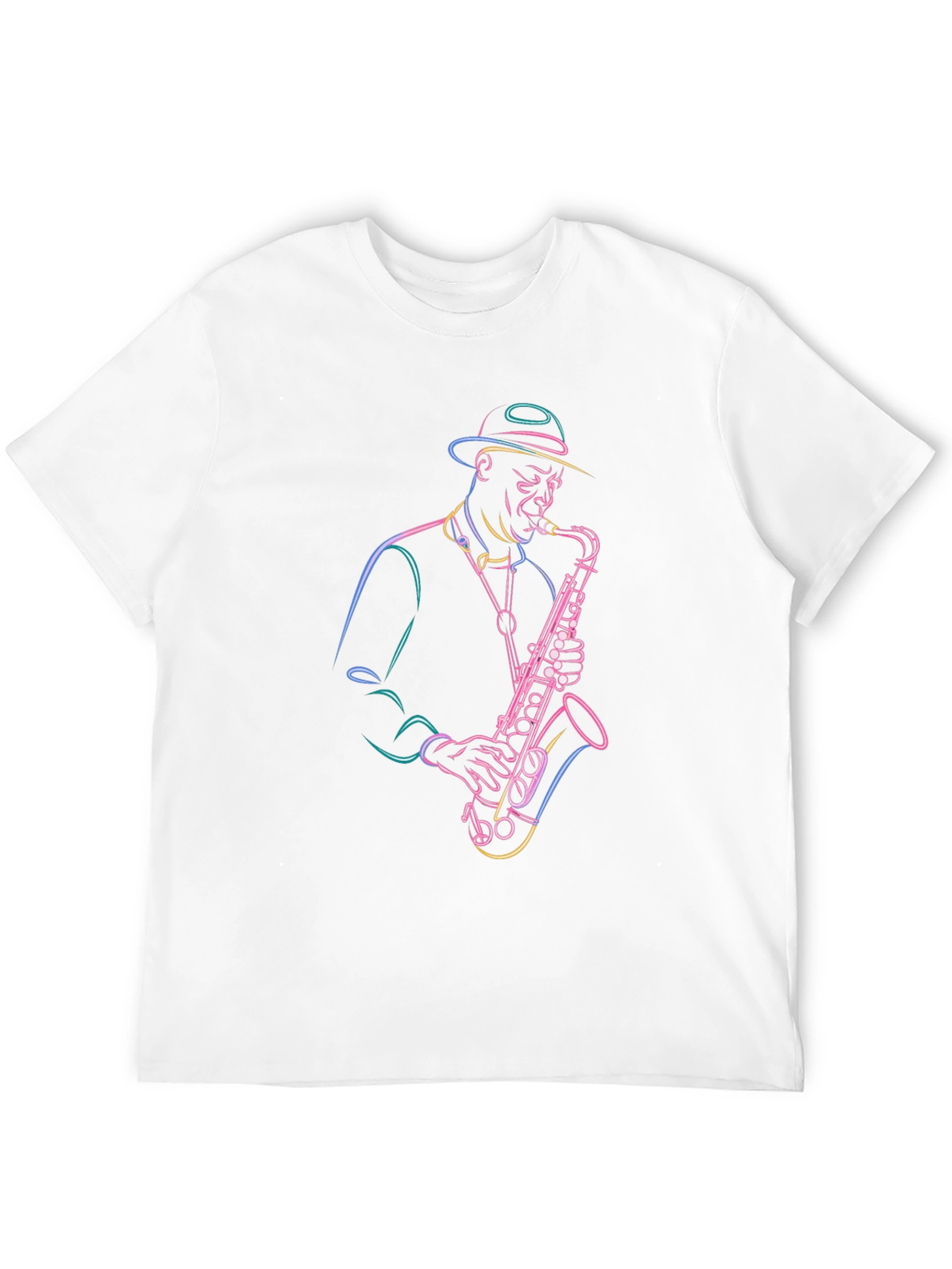 Neon Sax Player Graphic Tee