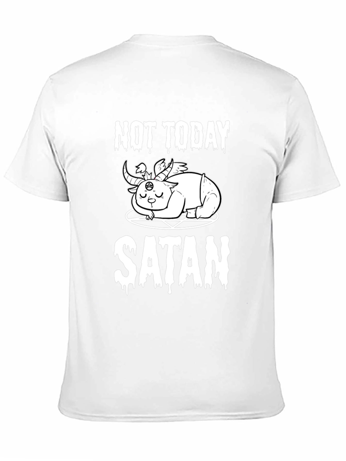 Not Today Satan T-Shirt - Cute Baphomet Design