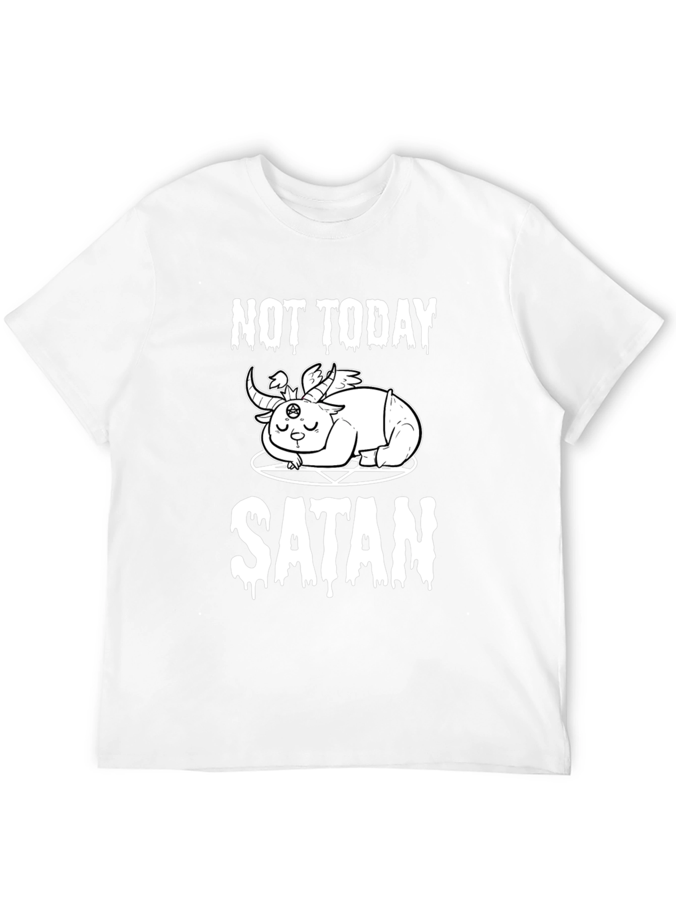 Not Today Satan T-Shirt - Cute Baphomet Design