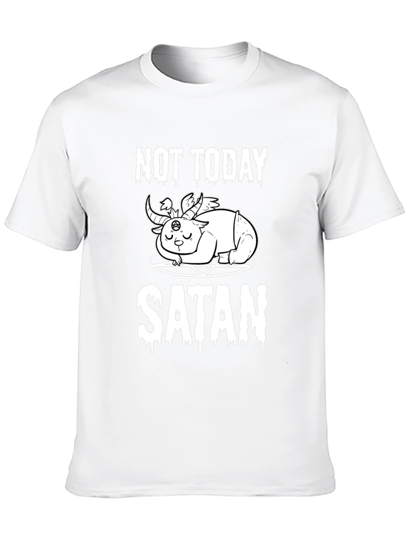 Not Today Satan T-Shirt - Cute Baphomet Design