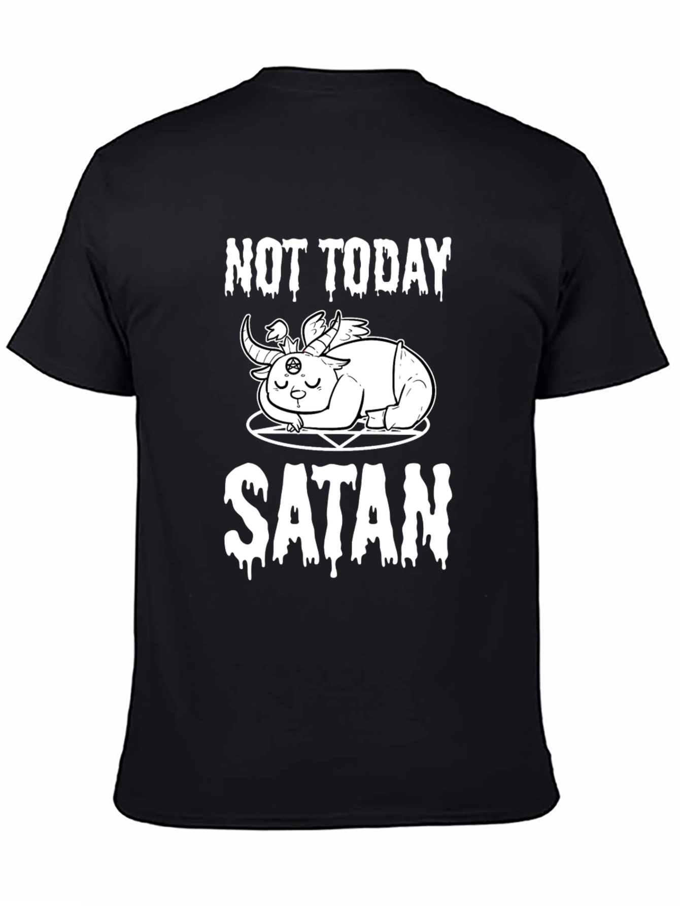 Not Today Satan T-Shirt - Cute Baphomet Design