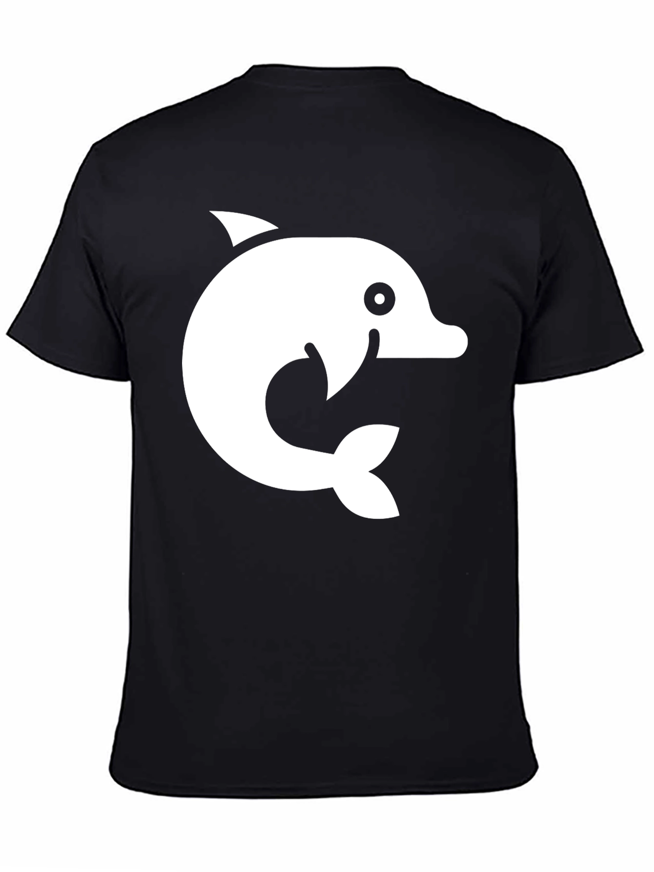 Dolphin Graphic Tee - Black Cotton Blend