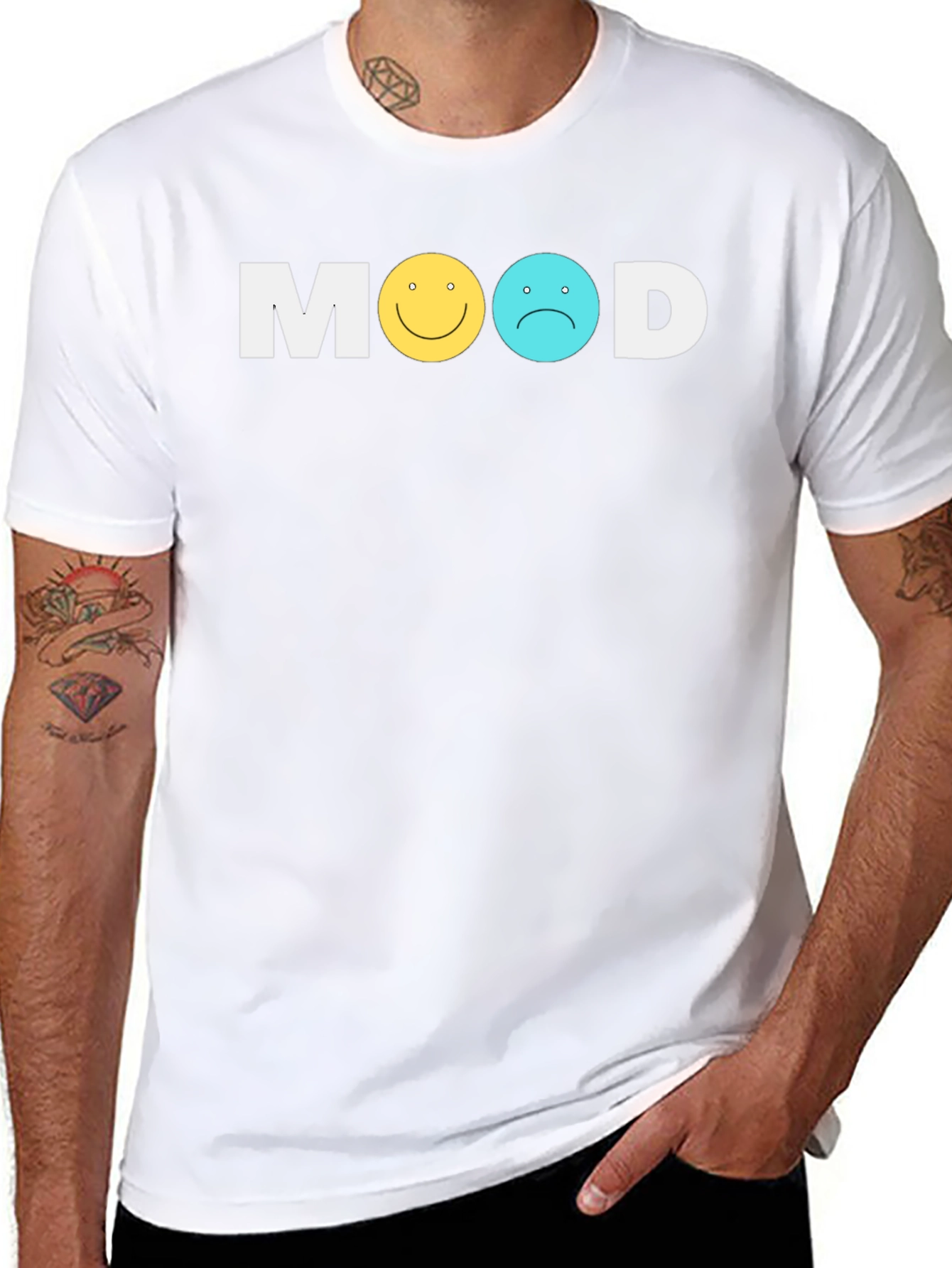 Mood Graphic Tee - Happy Sad T-Shirt