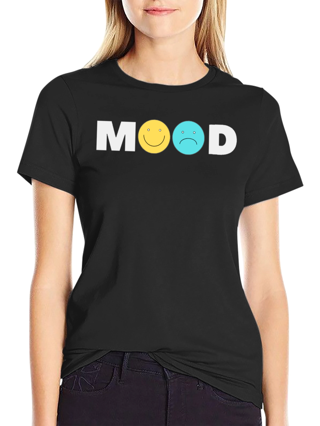Mood Graphic Tee - Happy Sad T-Shirt