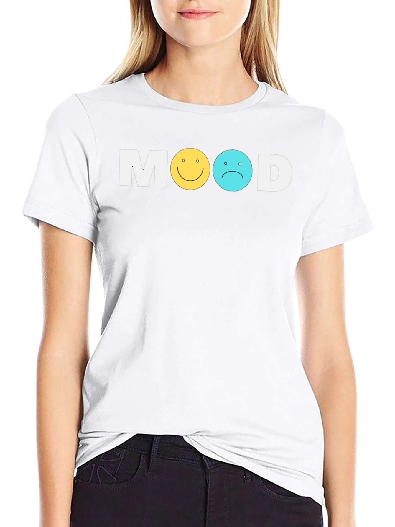 Mood Graphic Tee - Happy Sad T-Shirt