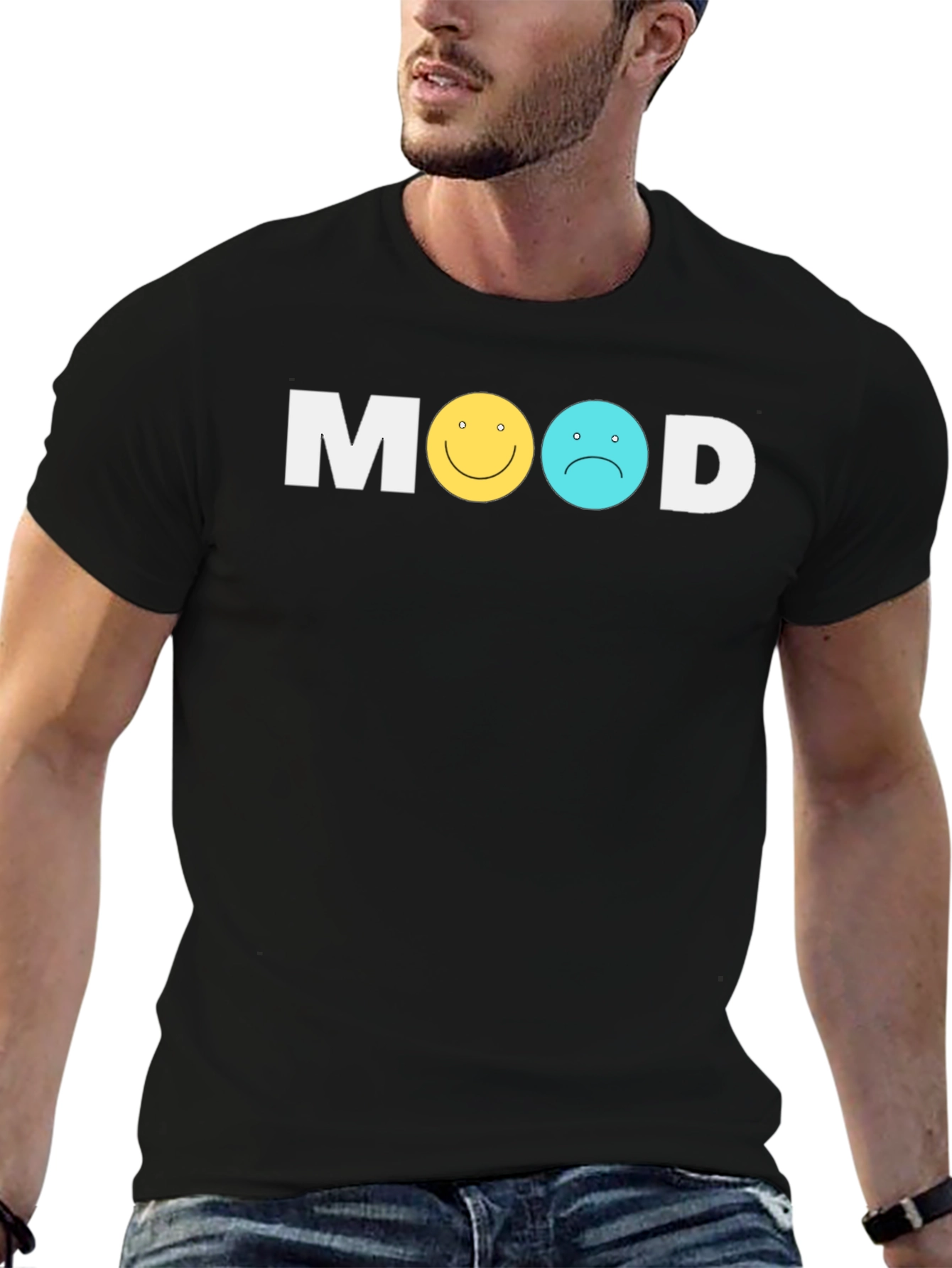 Mood Graphic Tee - Happy Sad T-Shirt