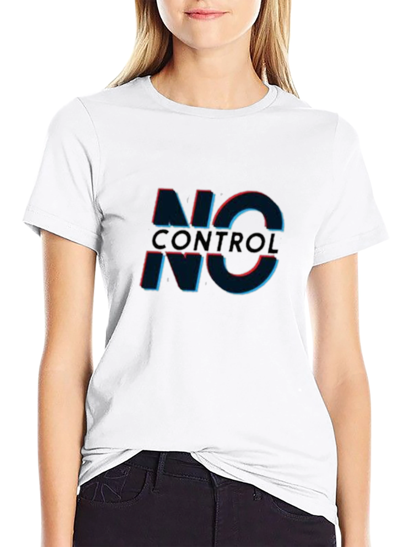 No Control Graphic Tee - Edgy Black T-Shirt