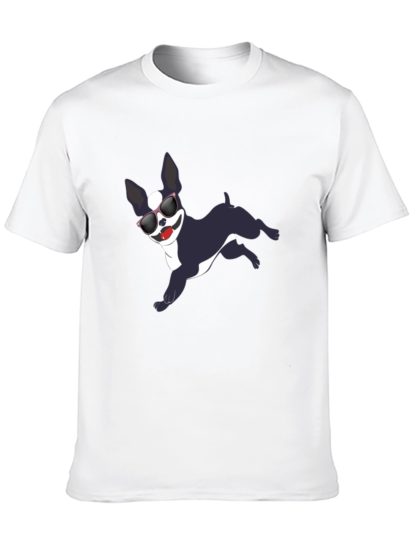 Cool Dog Graphic Tee - Black Cotton T-Shirt