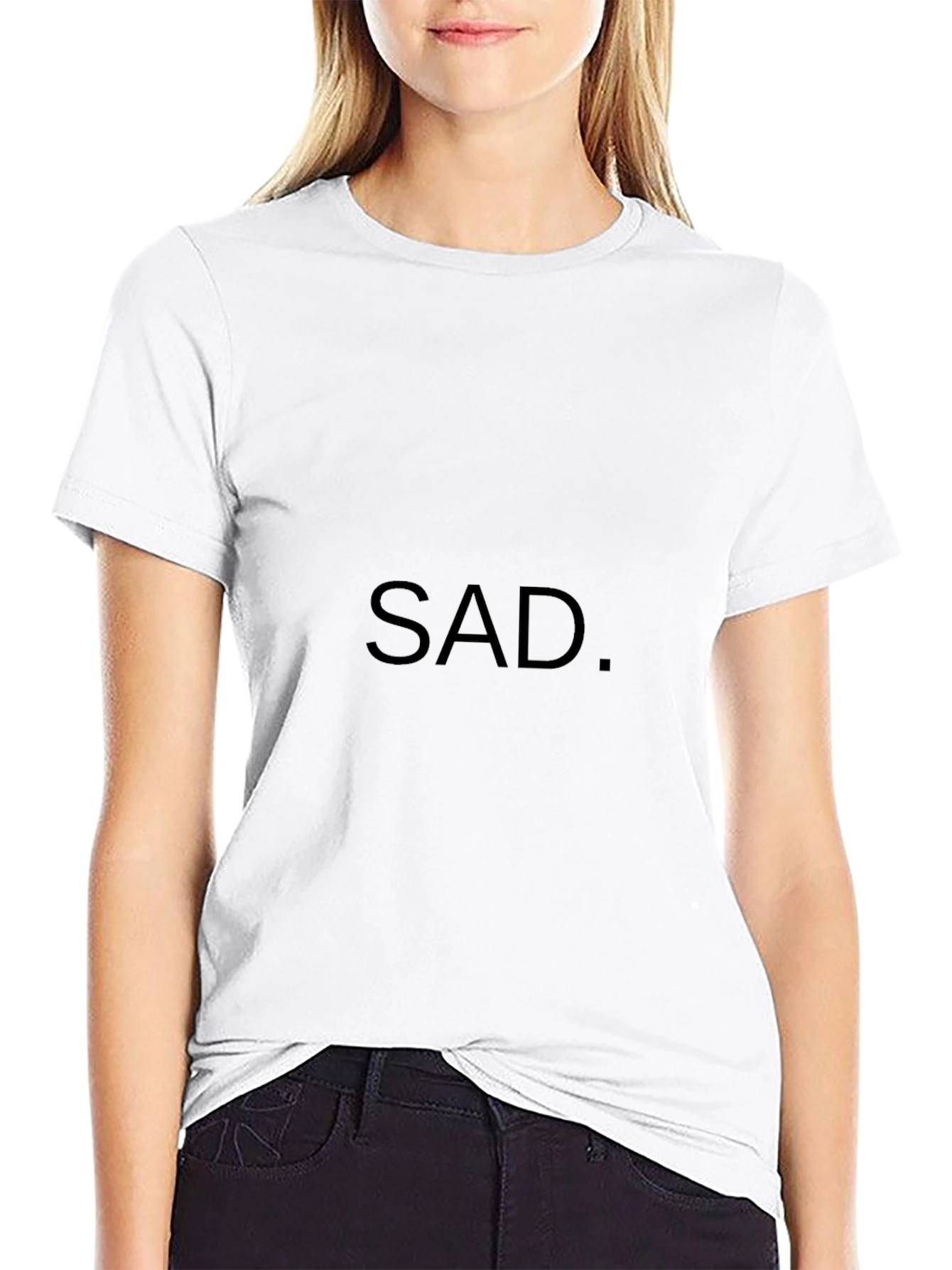 Minimalist SAD. Black T-Shirt