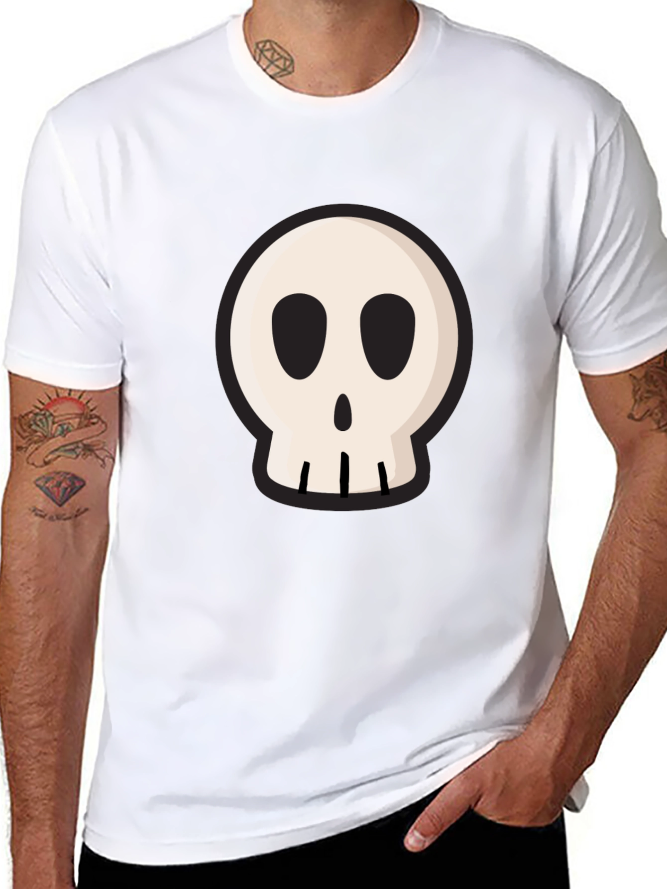 Skull Graphic Black T-Shirt - Casual Cool