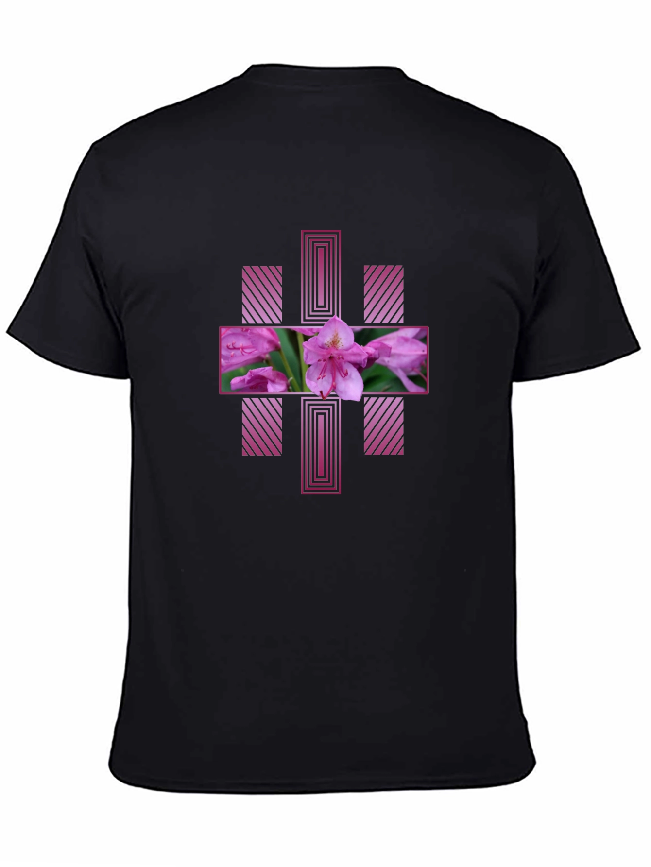 Floral Cross Graphic Tee - Stylish Mens T-Shirt