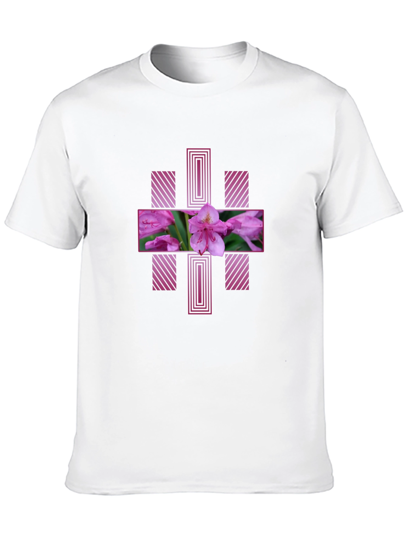 Floral Cross Graphic Tee - Stylish Mens T-Shirt
