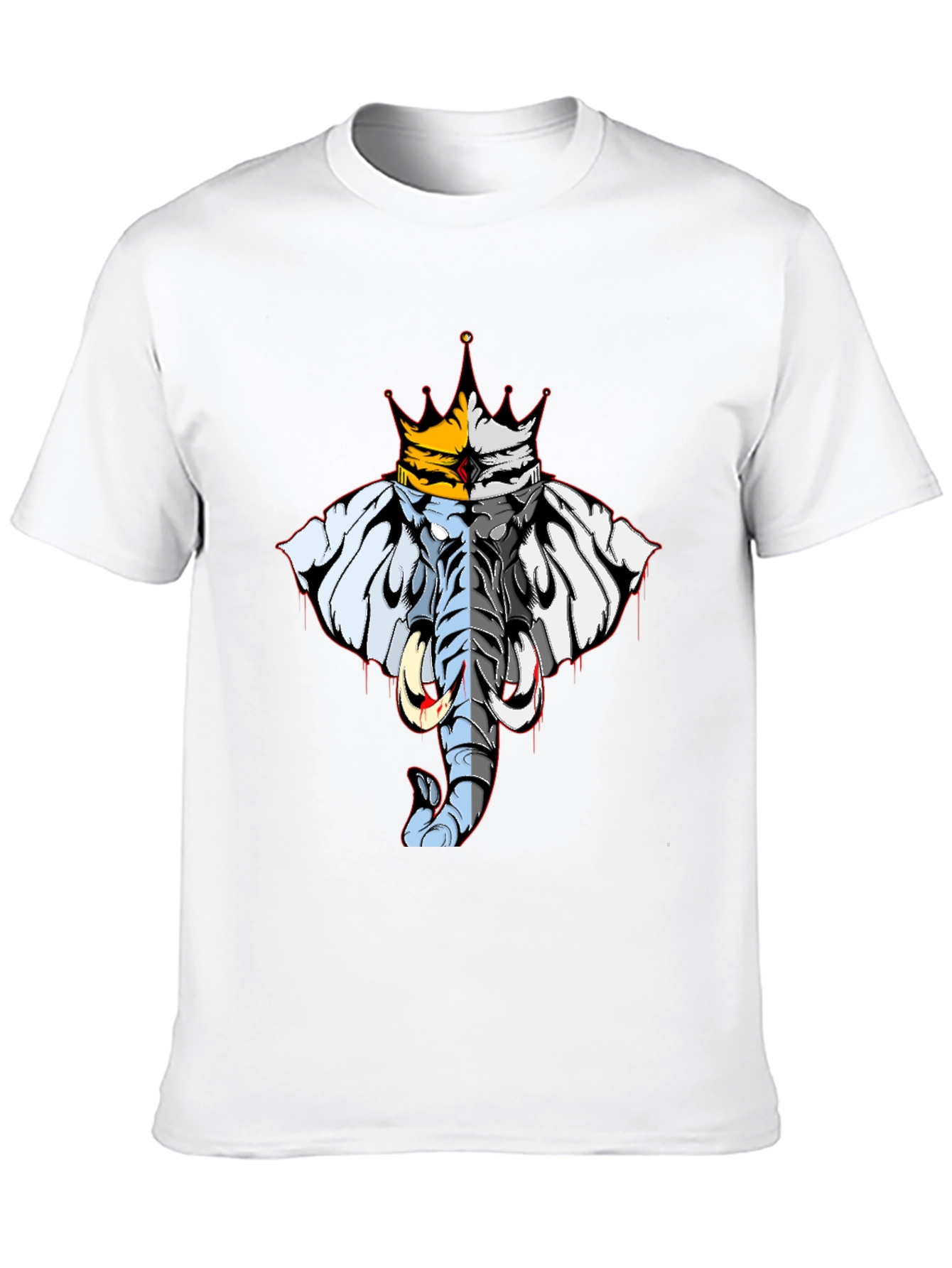 Elephant King Graphic Tee - Black Cotton Blend