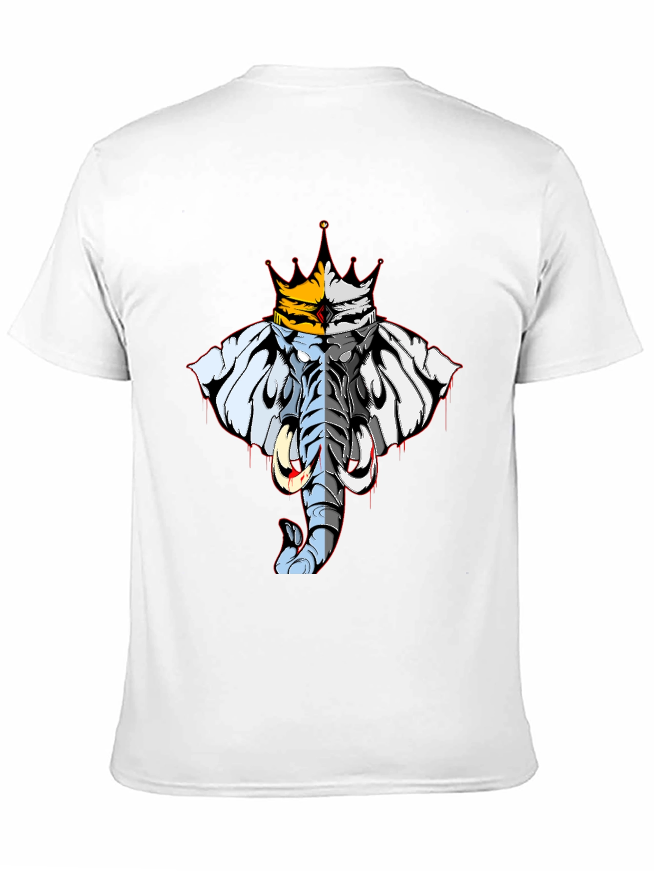Elephant King Graphic Tee - Black Cotton Blend
