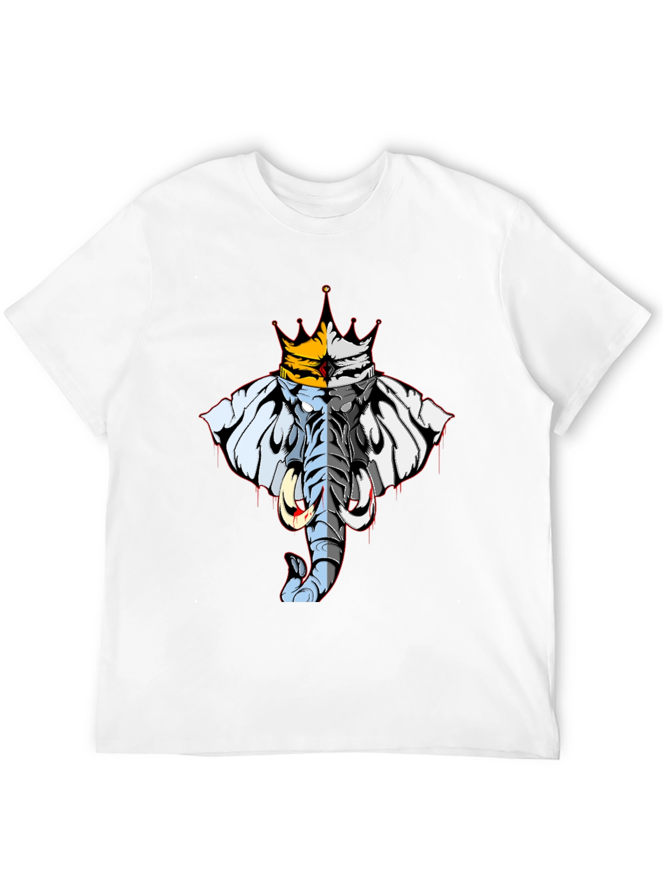 Elephant King Graphic Tee - Black Cotton Blend