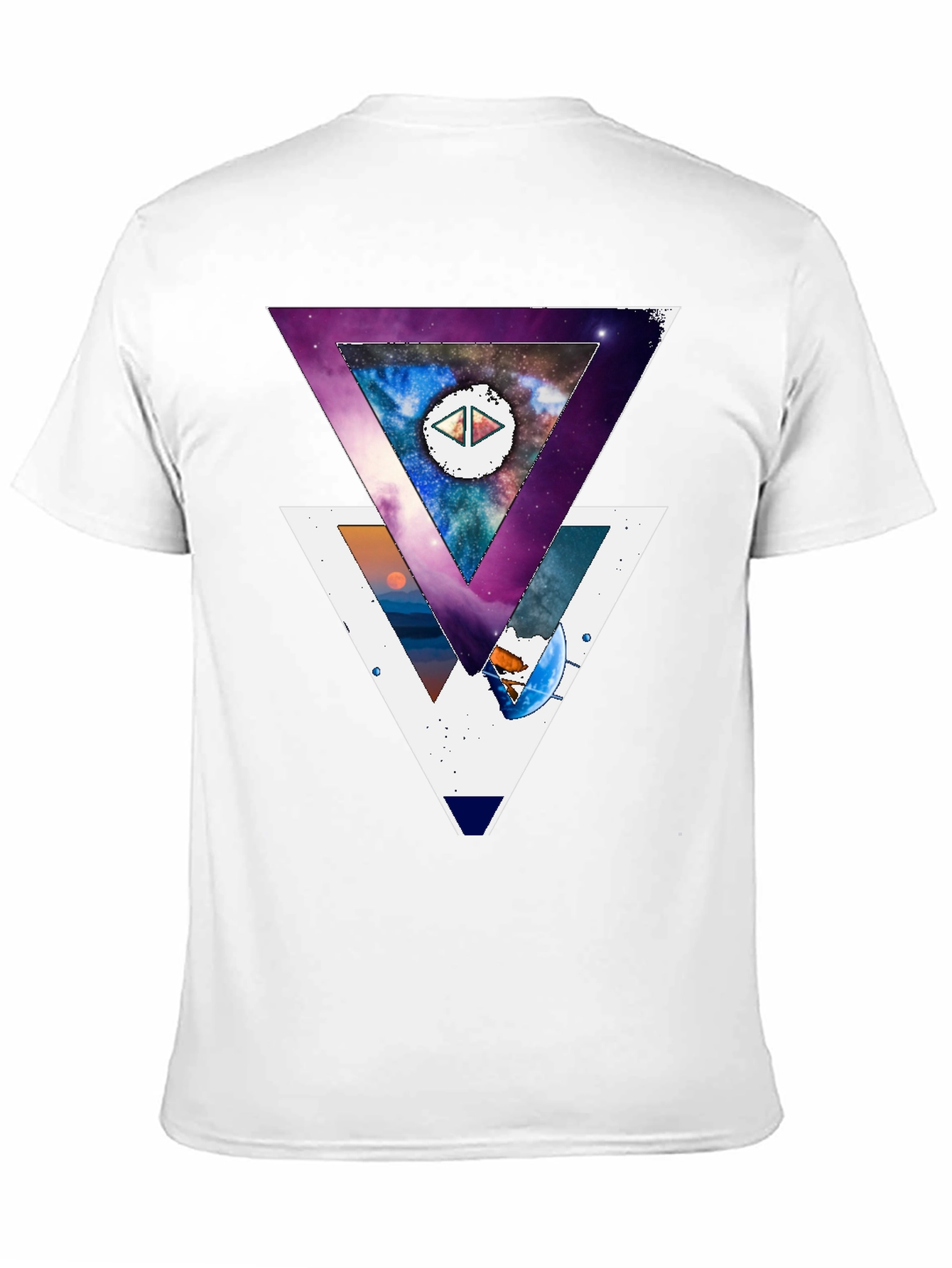 Geometric Galaxy T-Shirt - Modern Abstract Design
