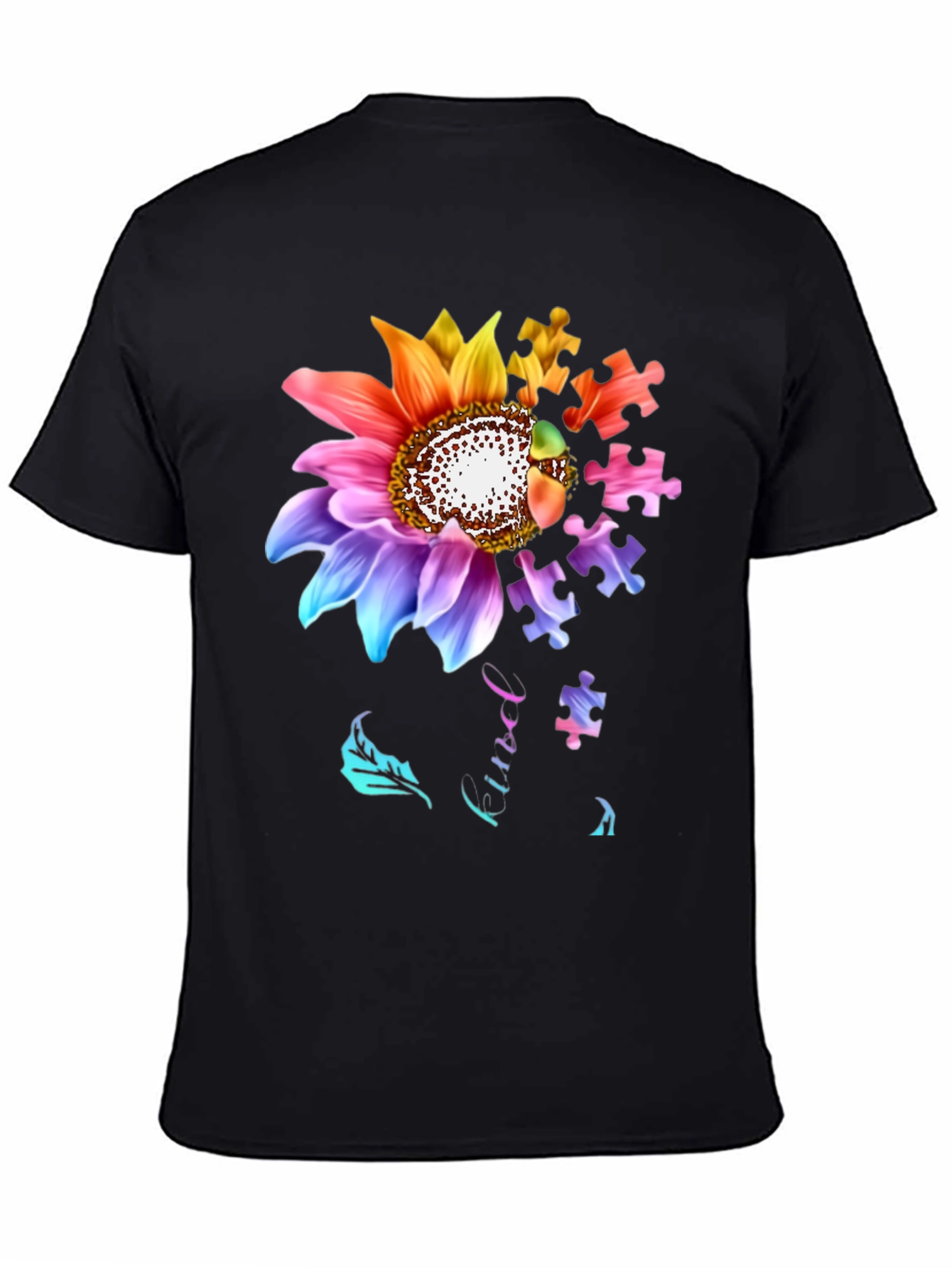 Autism Awareness Sunflower Puzzle Piece T-Shirt