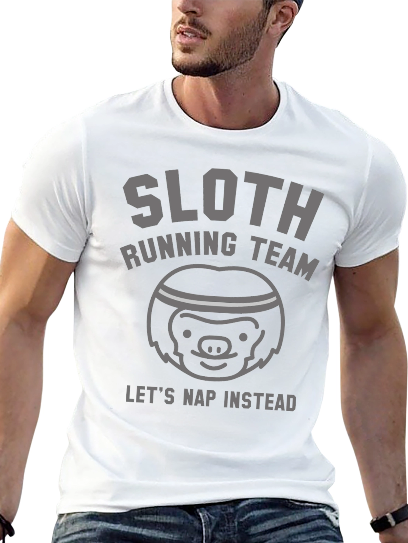 Sloth Running Team T-Shirt - Lets Nap Instead