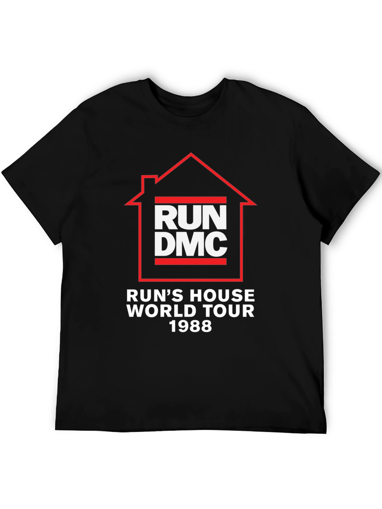 Run DMC House World Tour 1988 Black T-Shirt