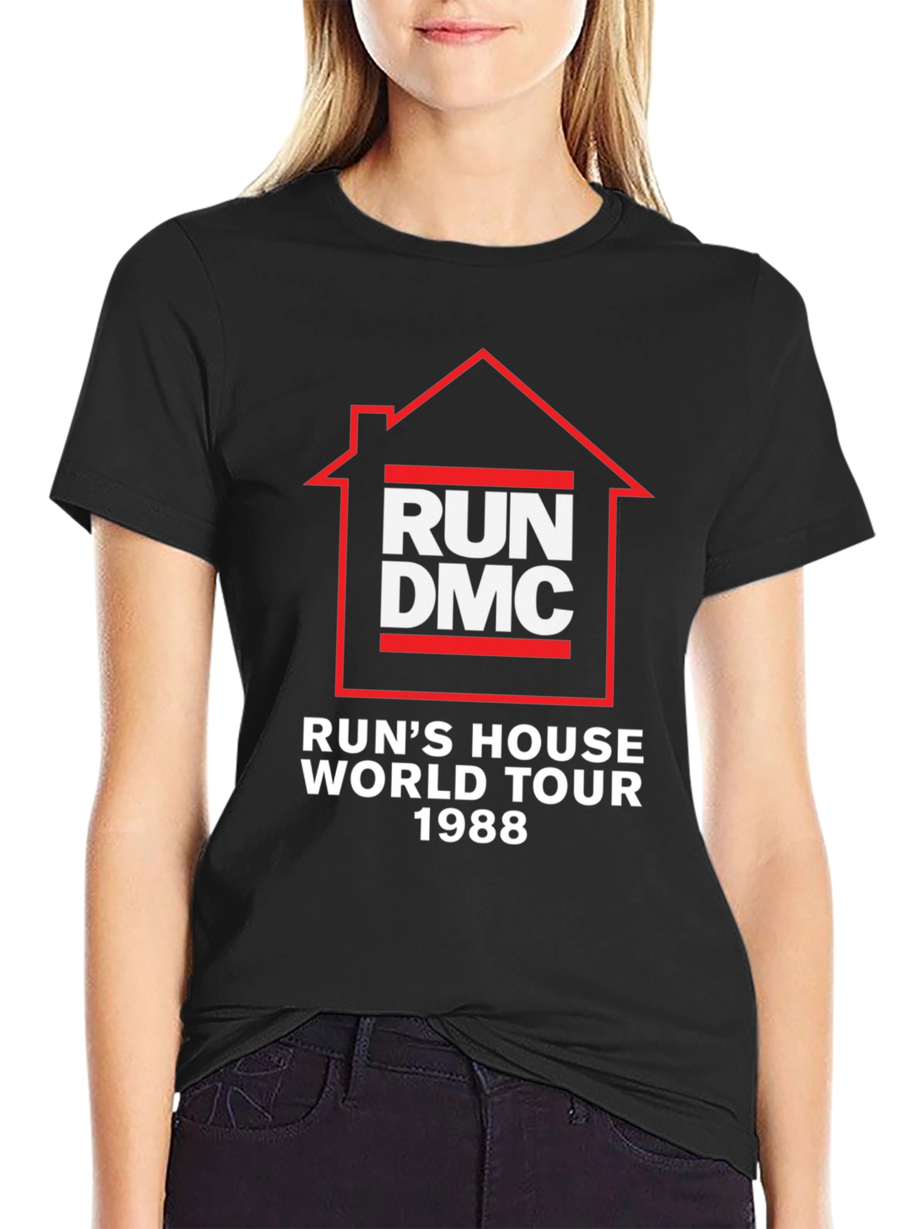 Run DMC House World Tour 1988 Black T-Shirt