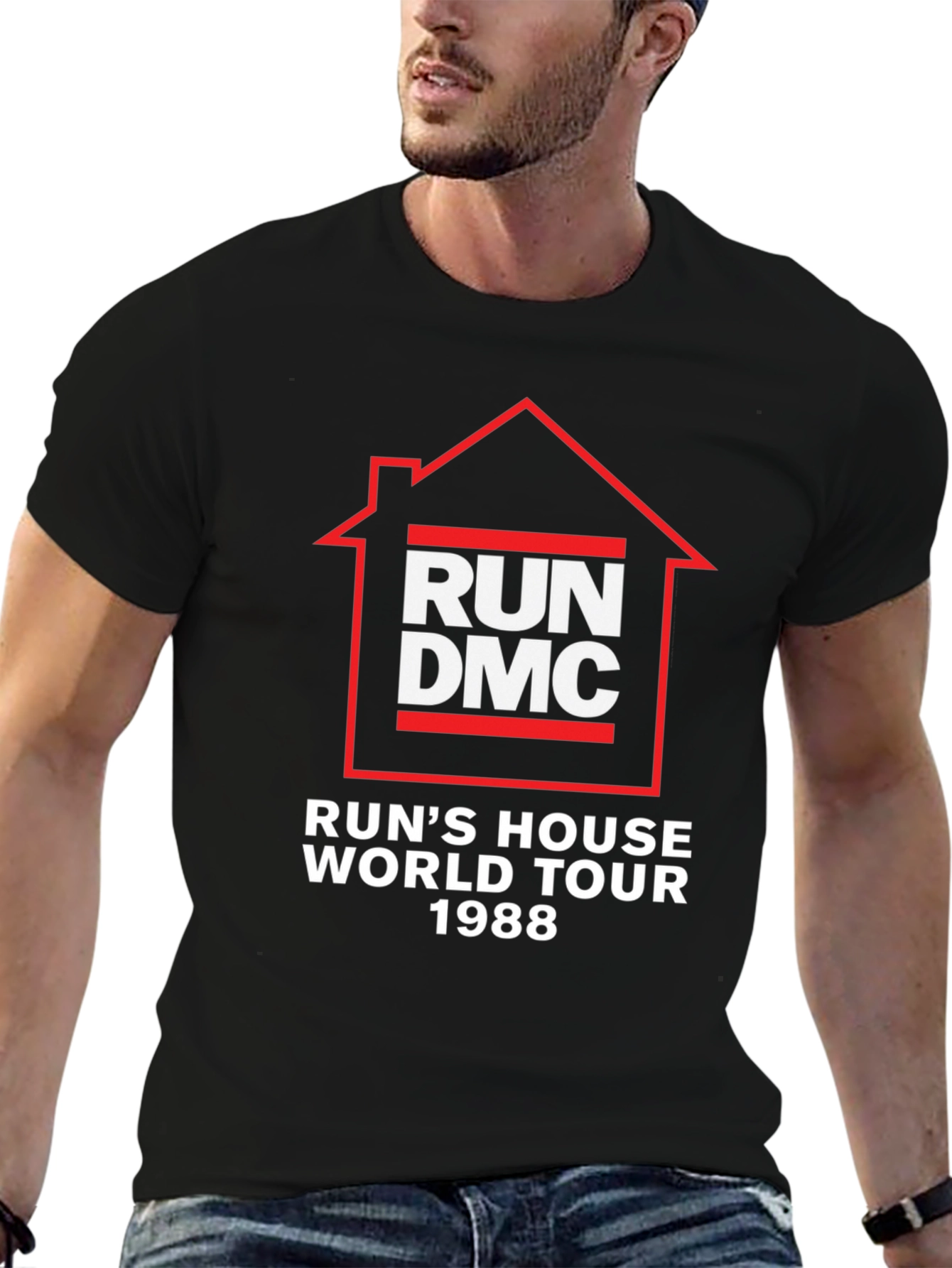 Run DMC House World Tour 1988 Black T-Shirt