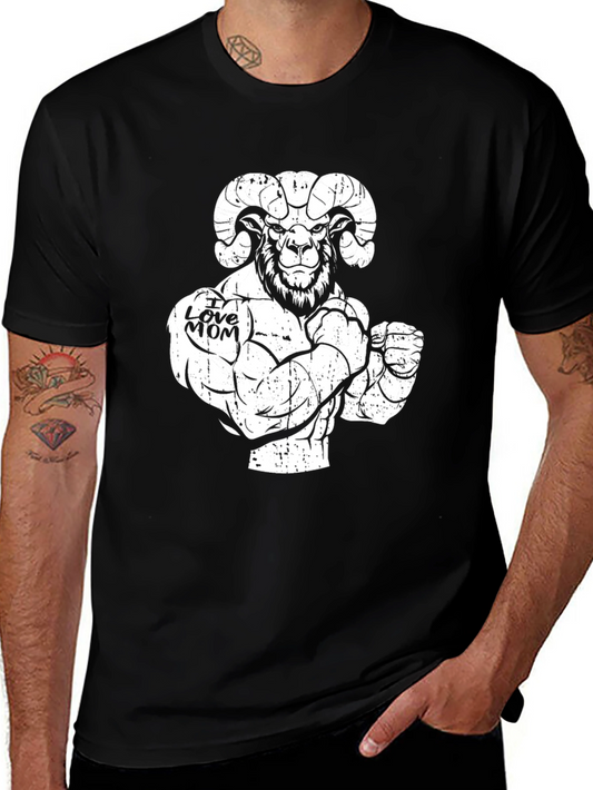 I Love Mom Ram Graphic T-Shirt