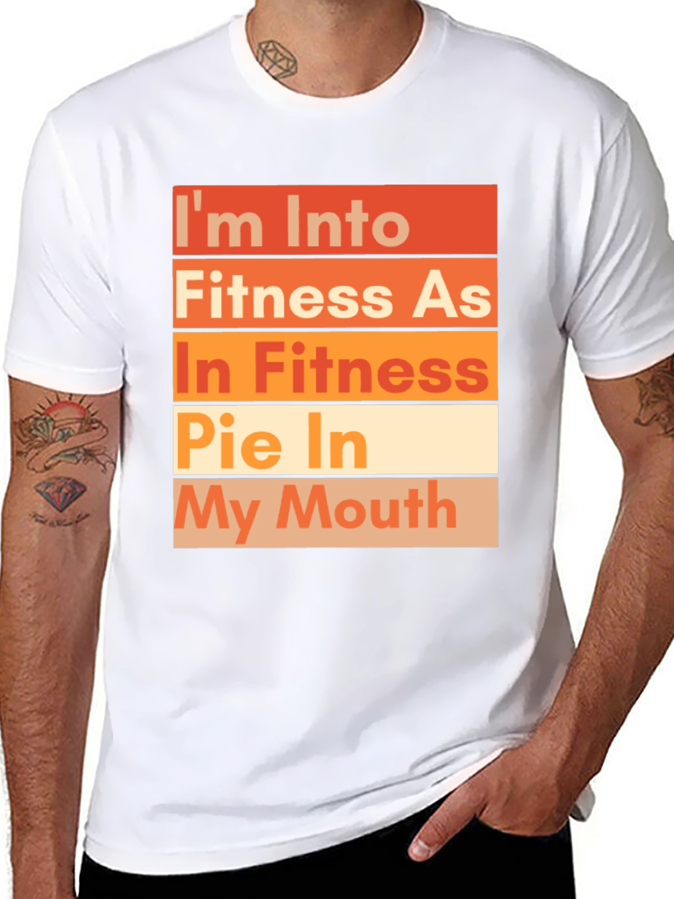 Funny Fitness Pie T-Shirt - Unisex Crew Neck