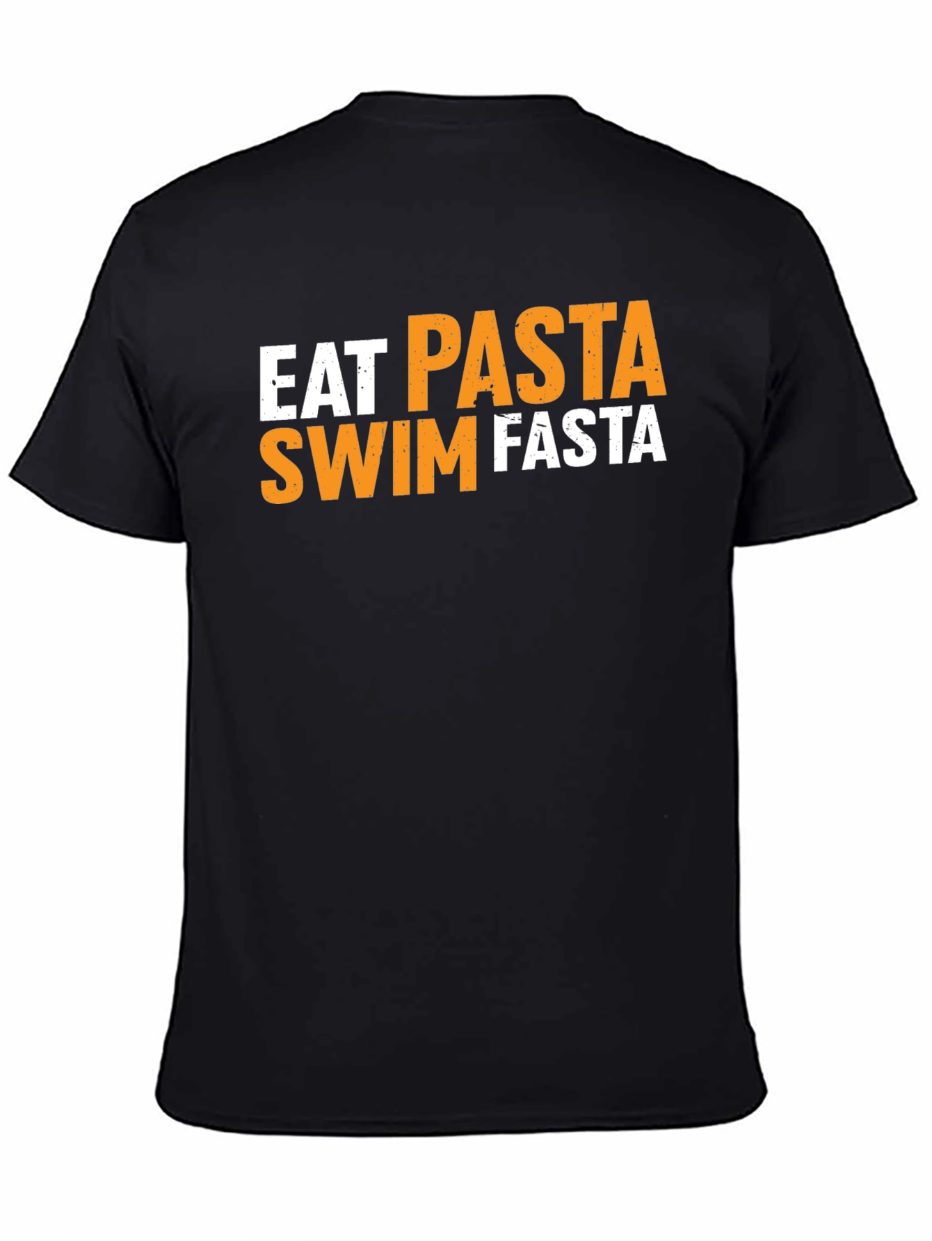 Eat Pasta Swim Fasta Black T-Shirt