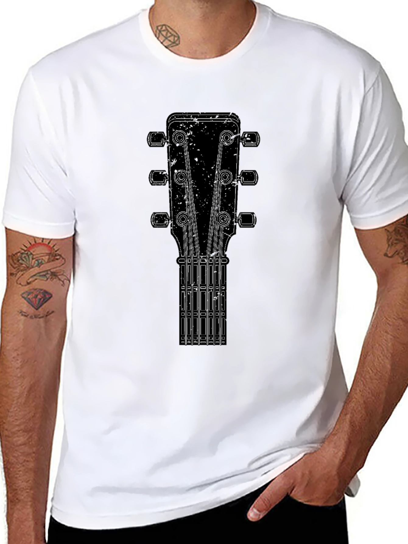 Guitar Headstock T-Shirt - Musician Apparel