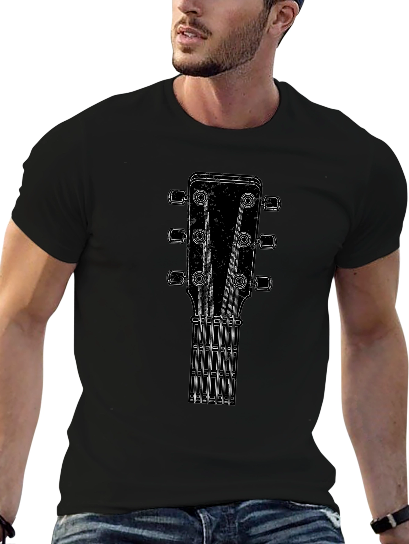Guitar Headstock T-Shirt - Musician Apparel