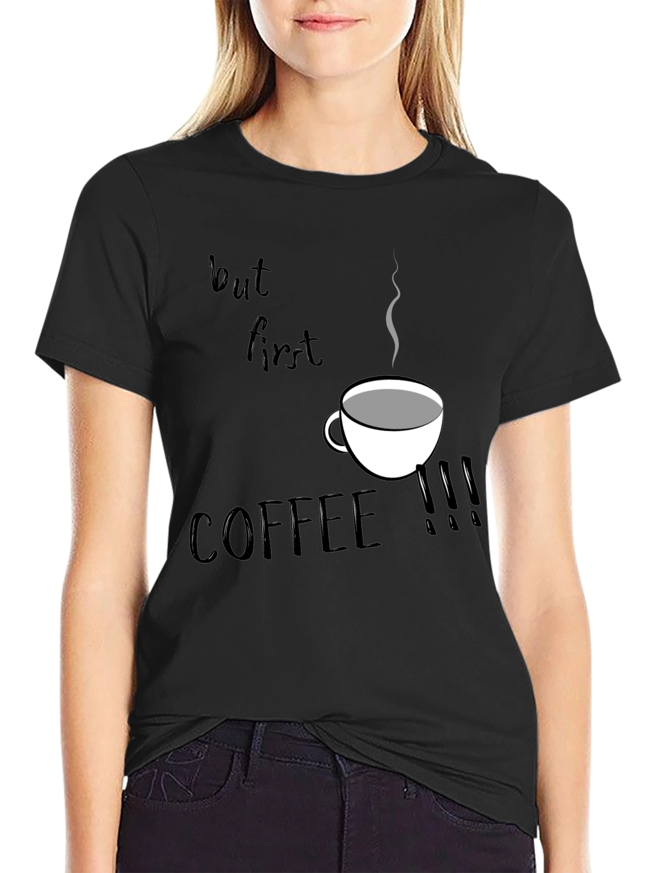 But First Coffee T-Shirt - Black Graphic Tee