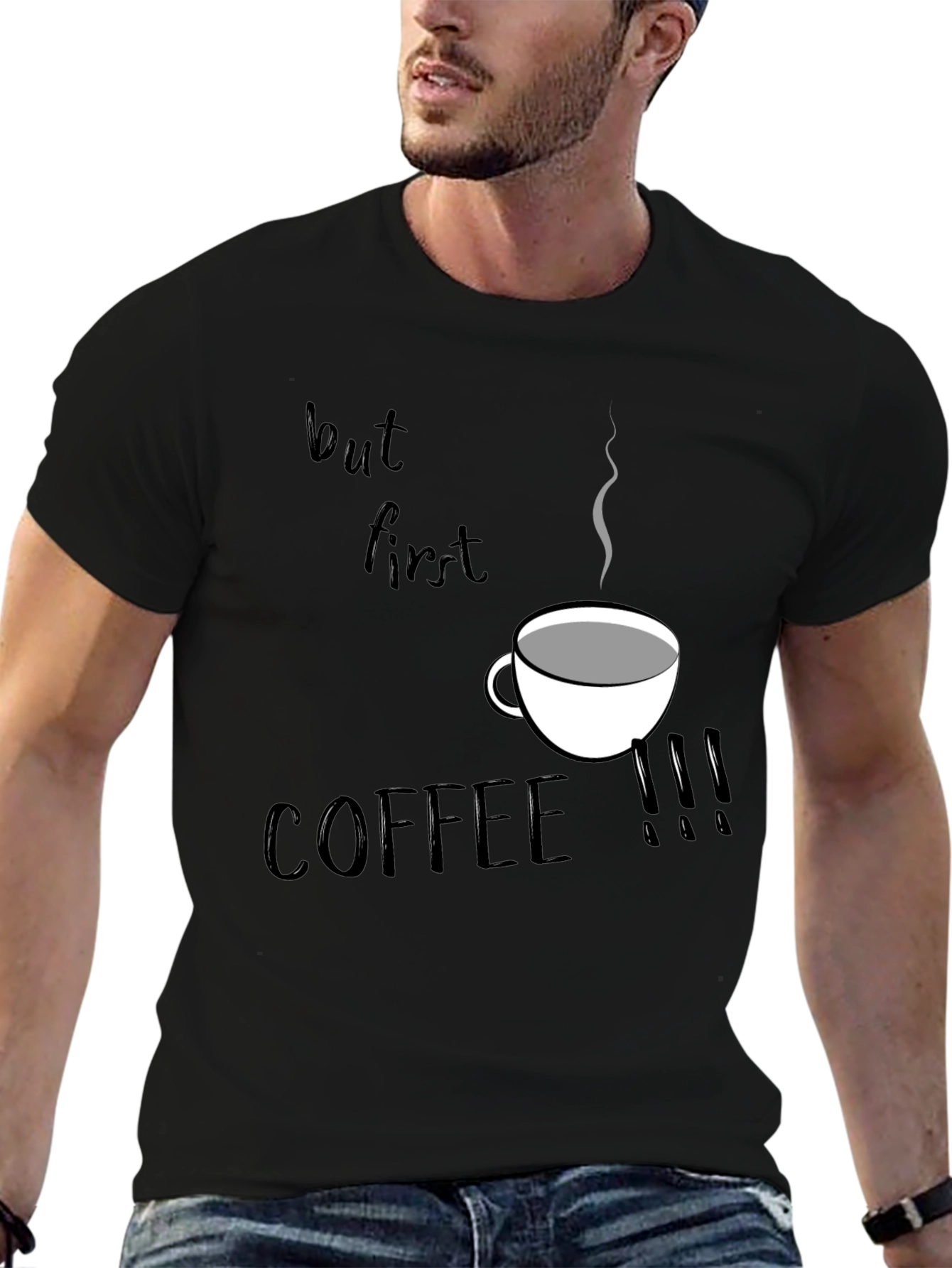 But First Coffee T-Shirt - Black Graphic Tee