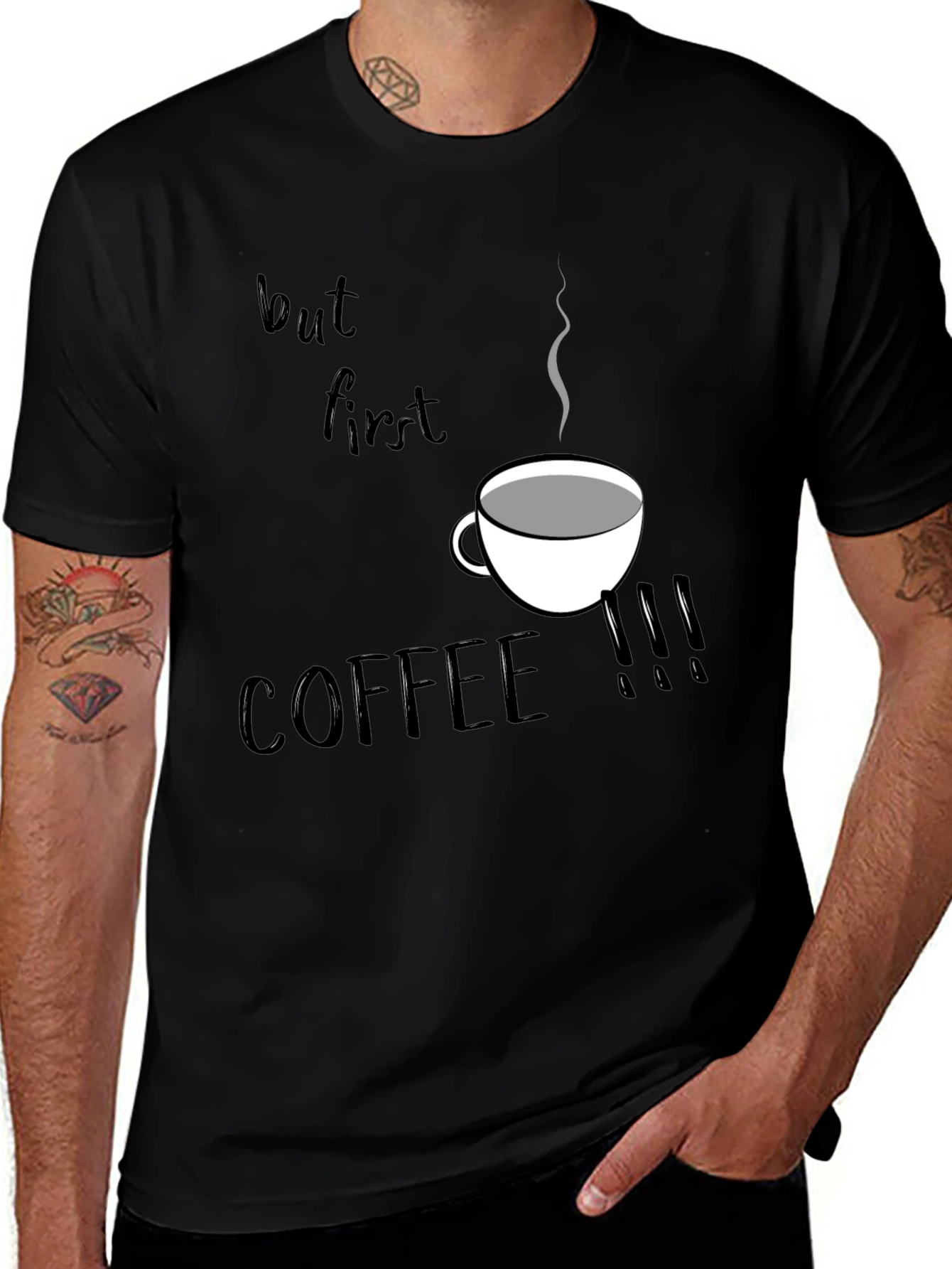 But First Coffee T-Shirt - Black Graphic Tee