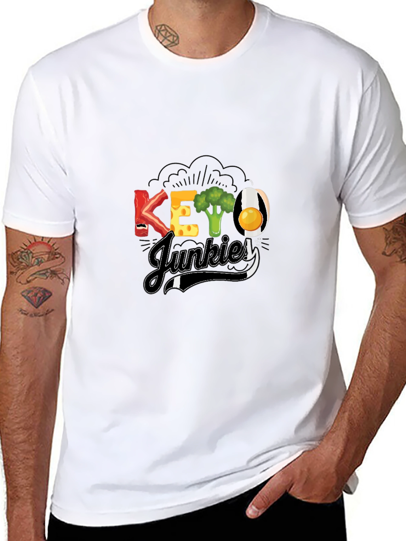 Keto Junkies Graphic Tee - Black Casual T-Shirt