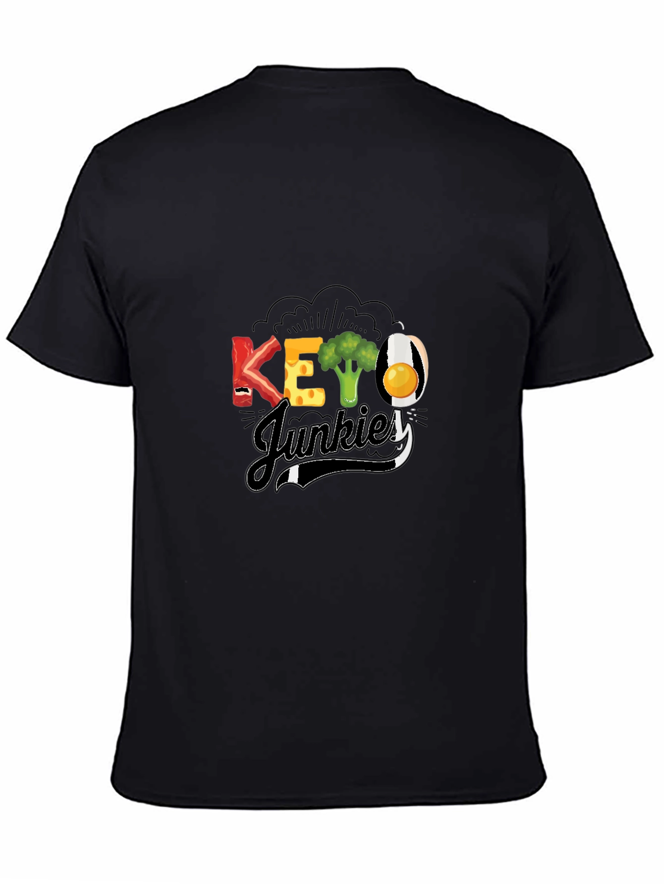 Keto Junkies Graphic Tee - Black Casual T-Shirt