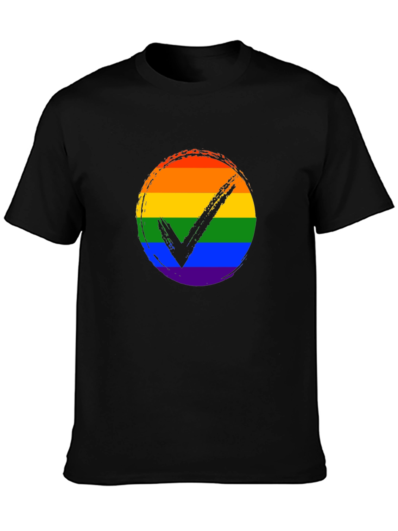 LGBTQ+ Pride Rainbow Checkmark T-Shirt