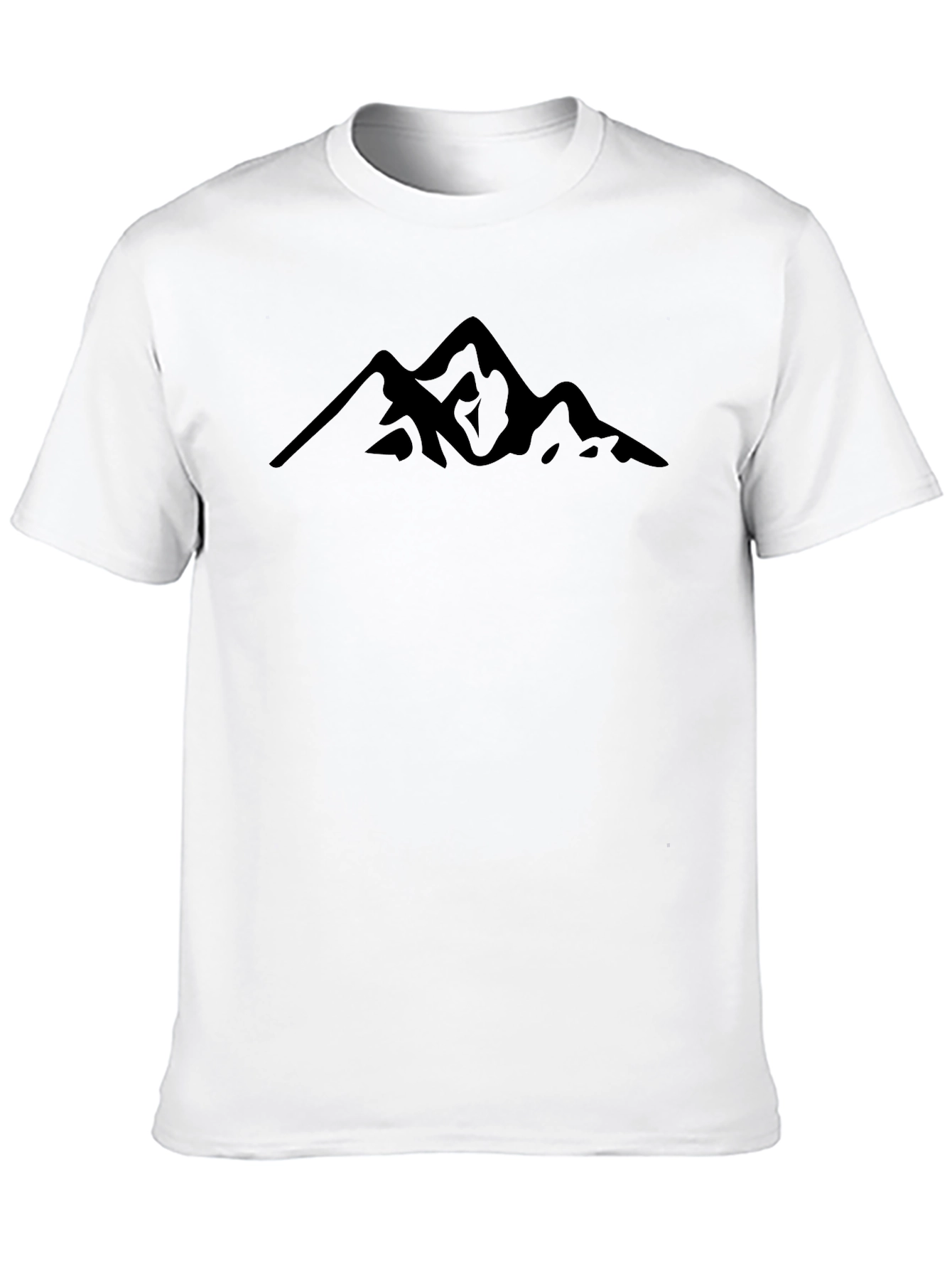 Minimalist Mountain Graphic Black T-Shirt