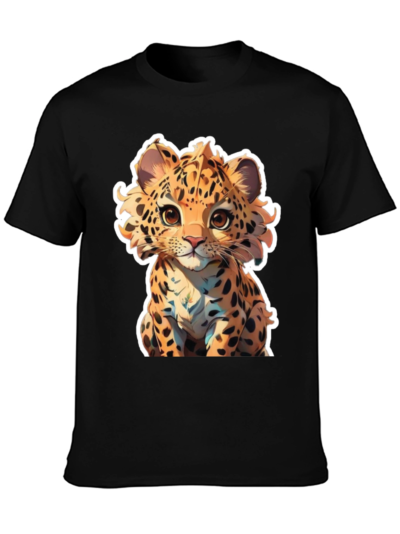 Cute Cartoon Leopard Graphic Tee