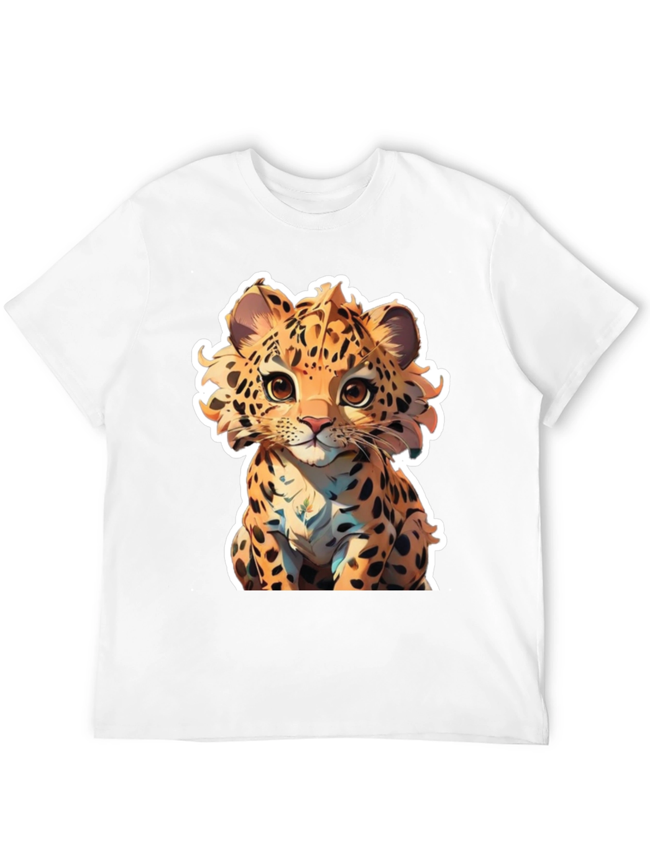 Cute Cartoon Leopard Graphic Tee