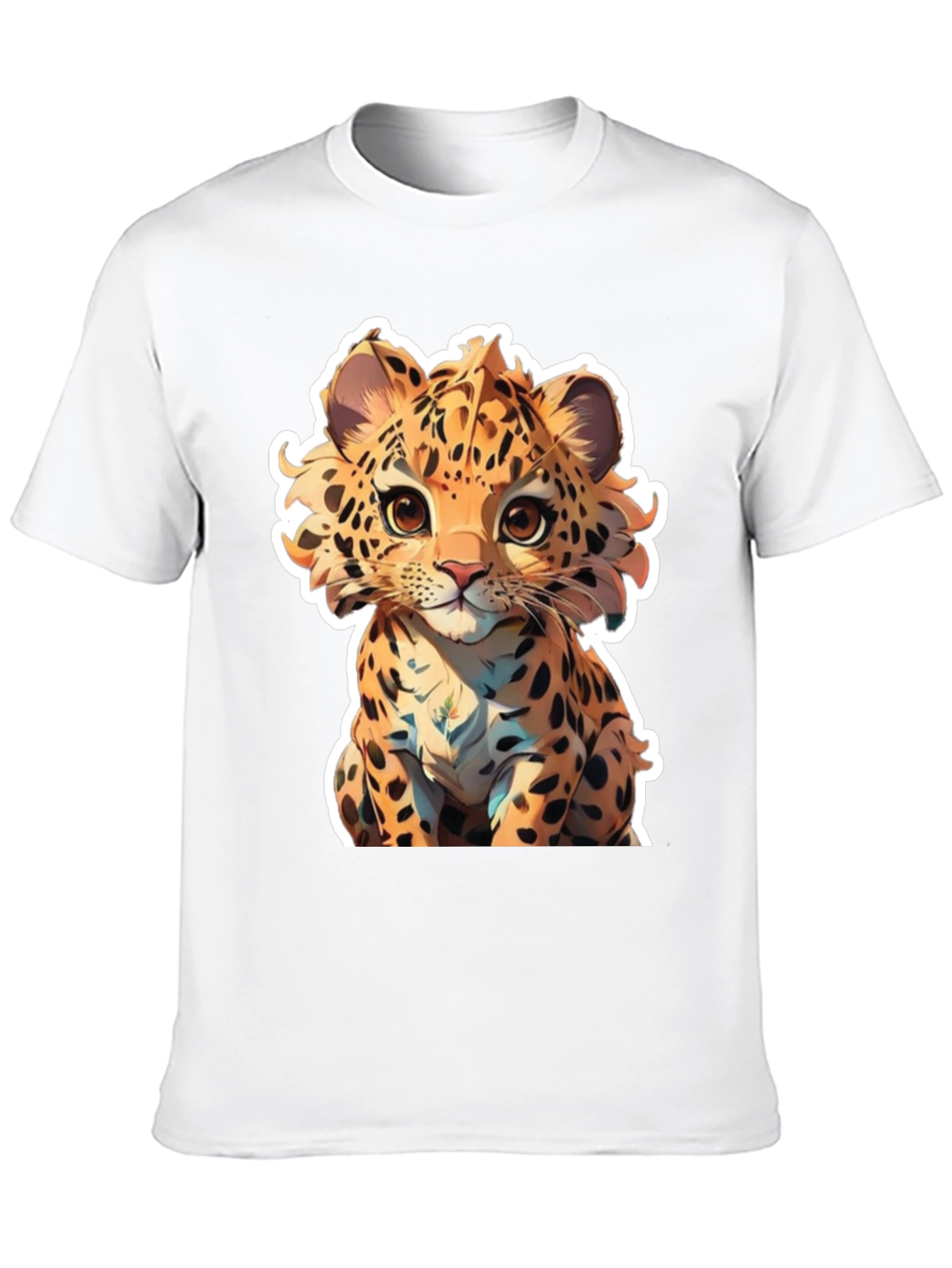 Cute Cartoon Leopard Graphic Tee