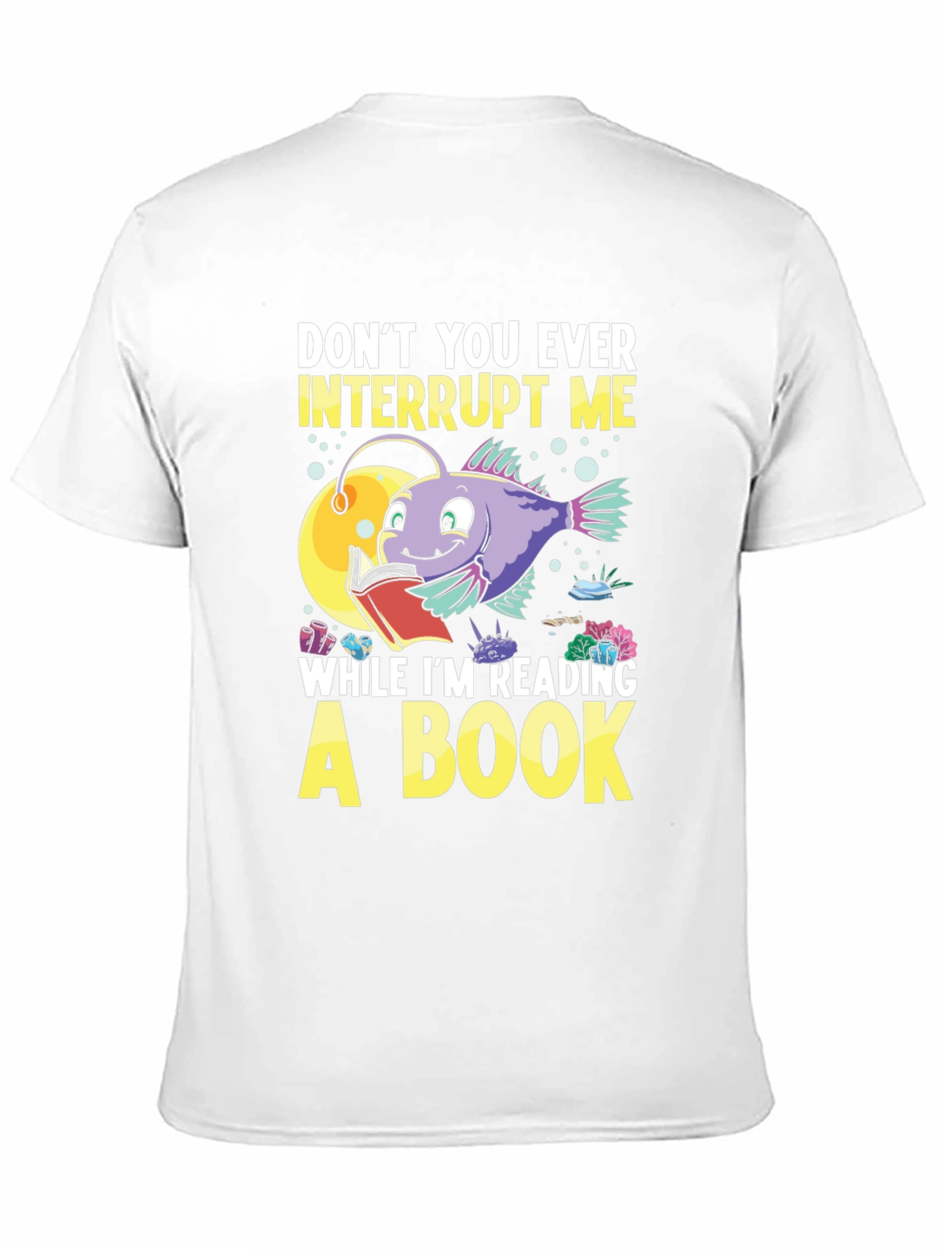Dont Interrupt Me Anglerfish Reading Book T-Shirt