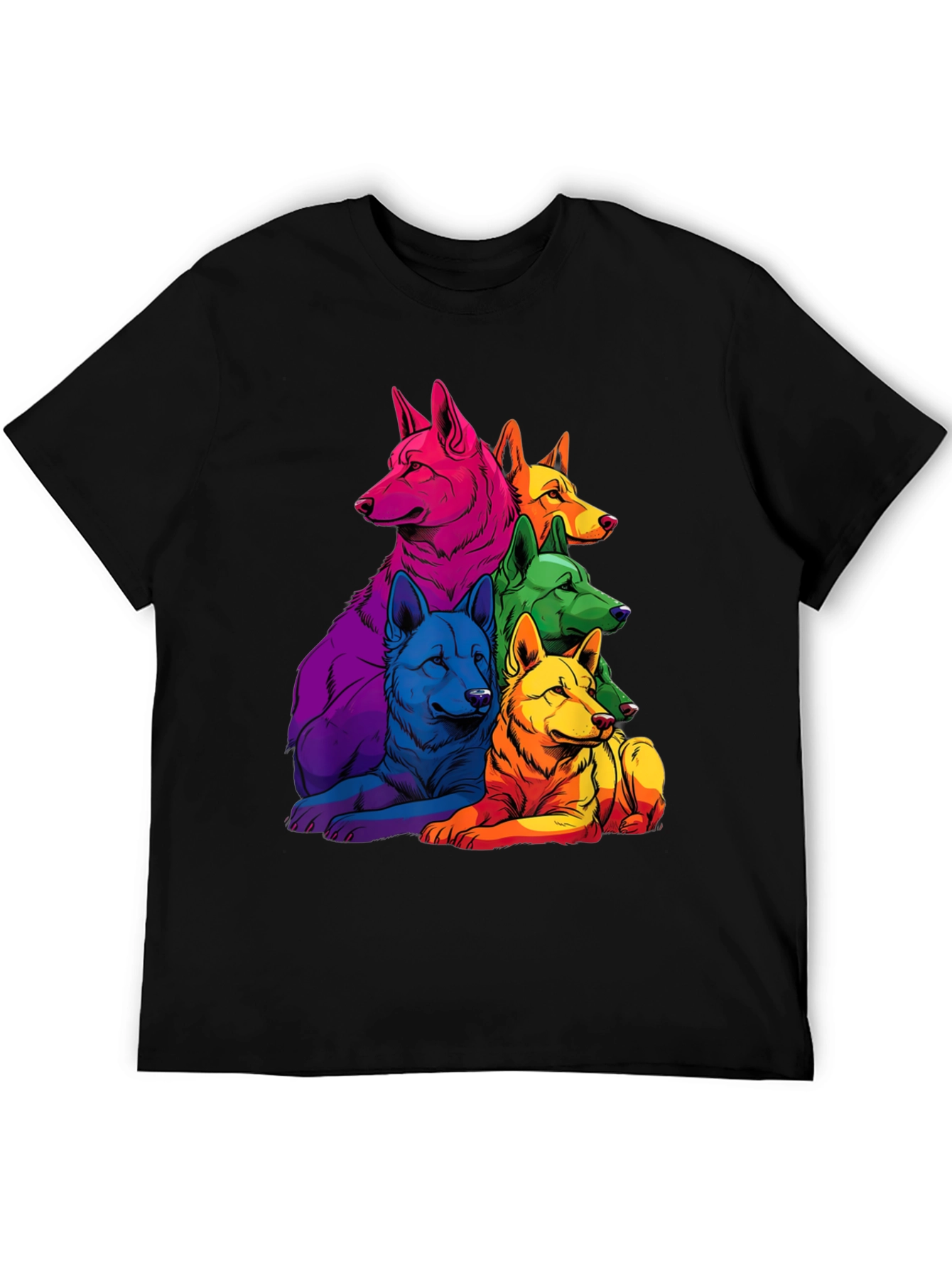 Rainbow Wolf Pack T-Shirt