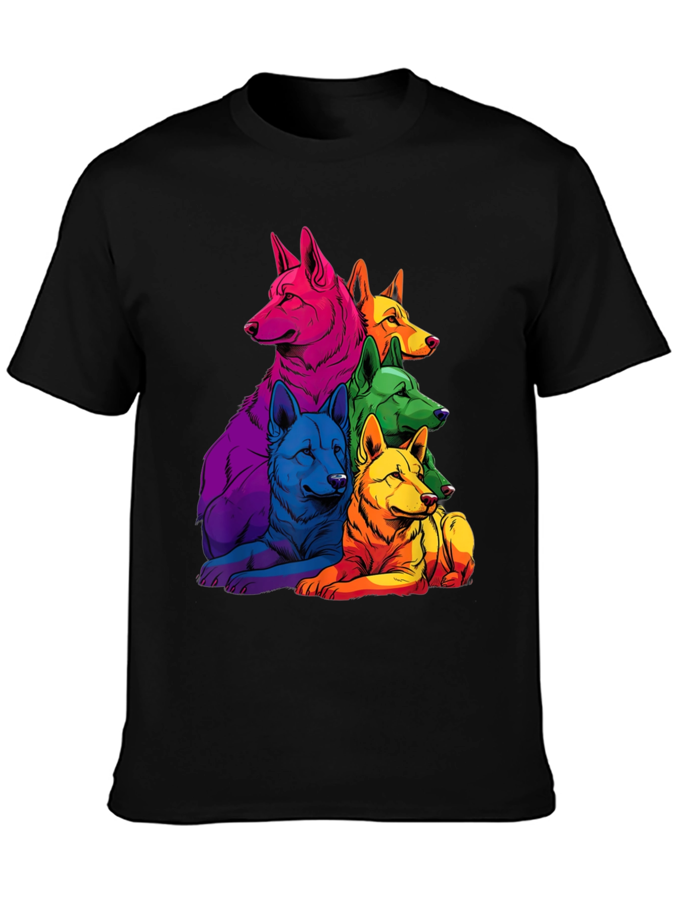 Rainbow Wolf Pack T-Shirt