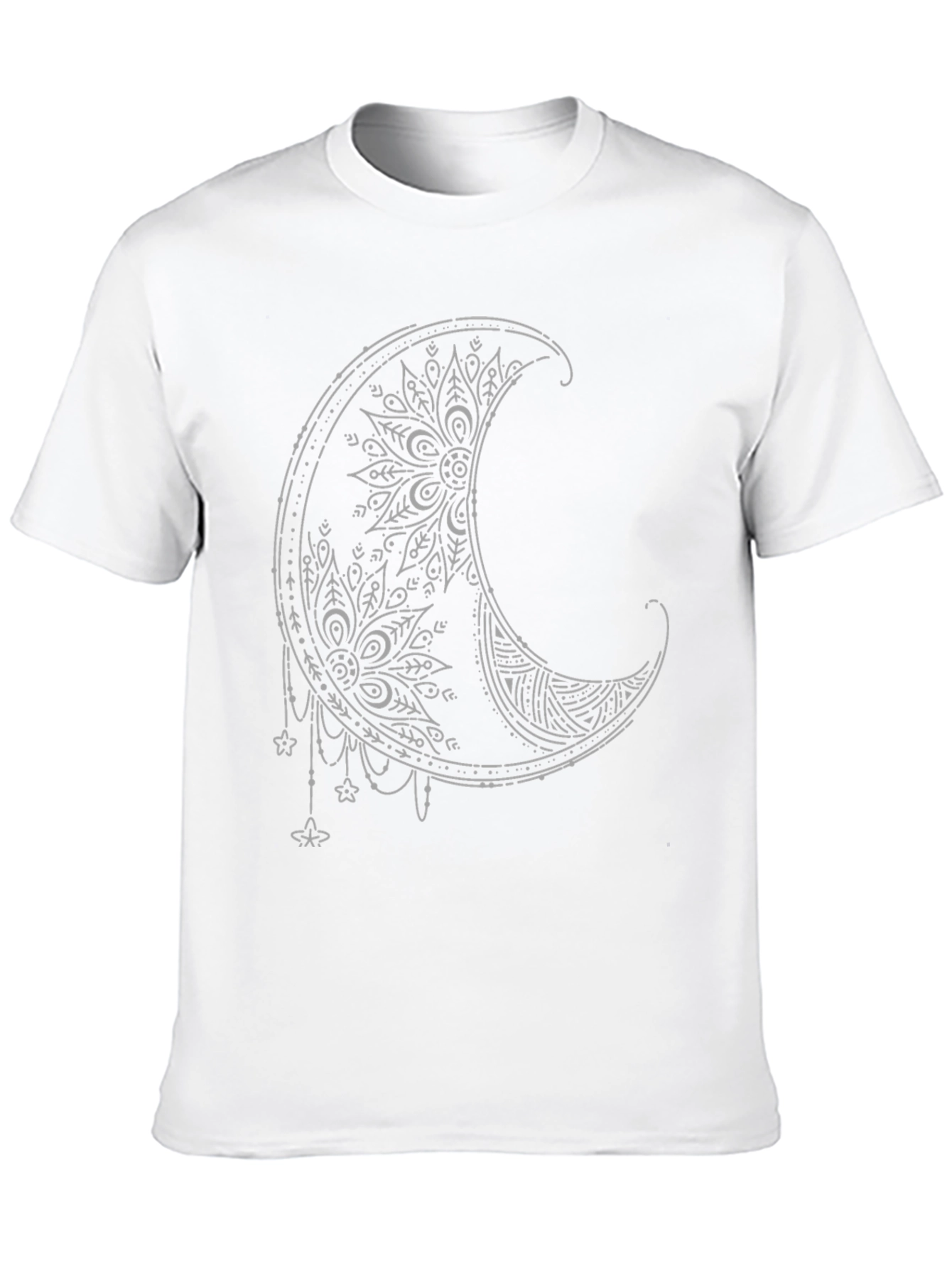 Boho Moon Graphic Tee - Stylish Black T-Shirt