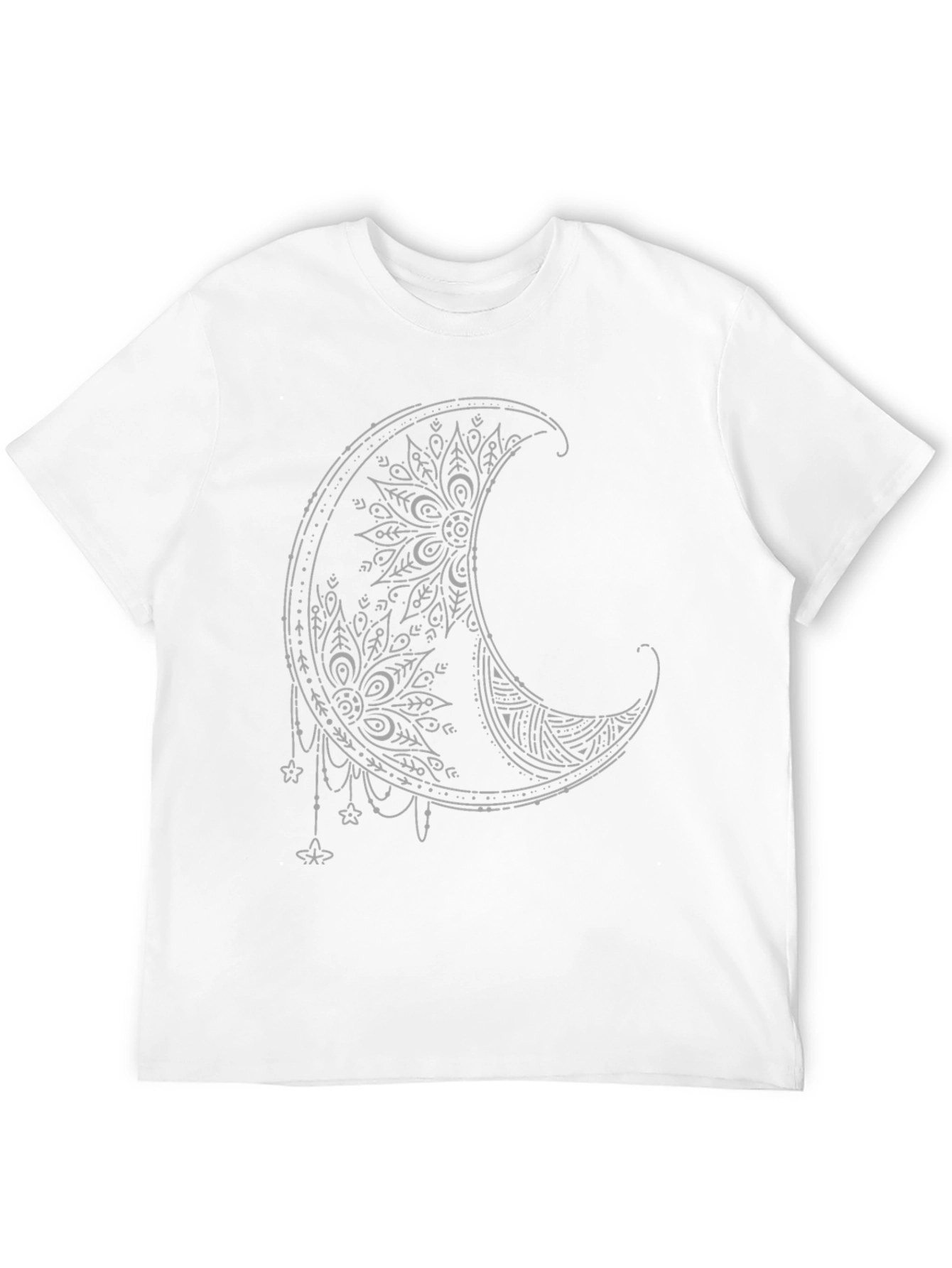 Boho Moon Graphic Tee - Stylish Black T-Shirt