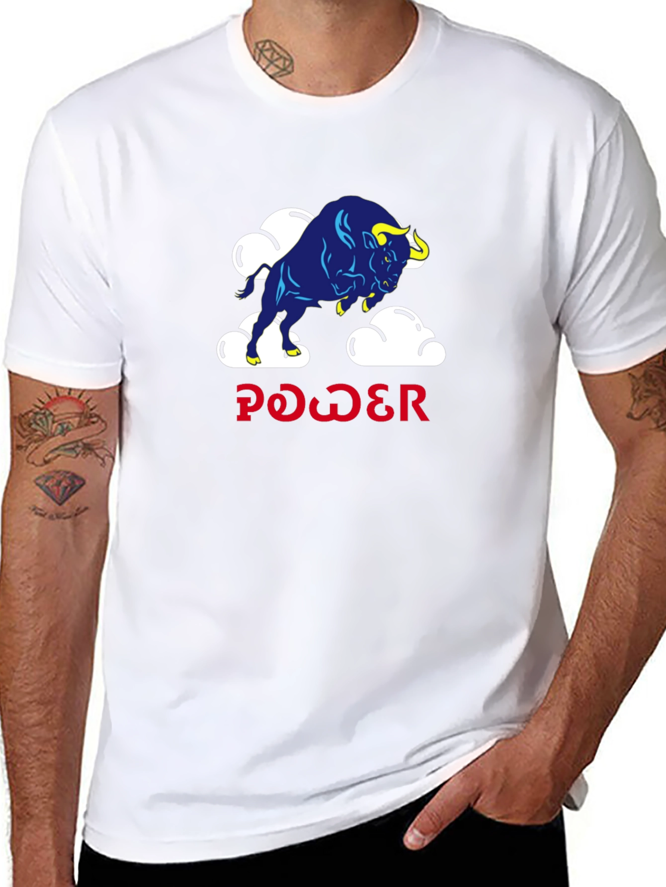 Power Bull Graphic T-Shirt - Bold Statement Tee