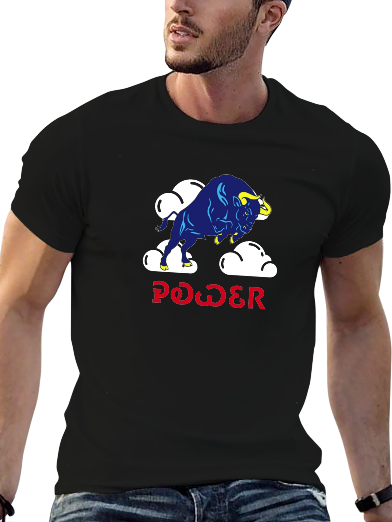 Power Bull Graphic T-Shirt - Bold Statement Tee